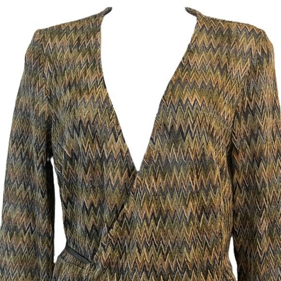 Finity Studio Zigzag Patterned Women's Casual Business Blouse - Multicolor, 6 - Picture 4 of 5